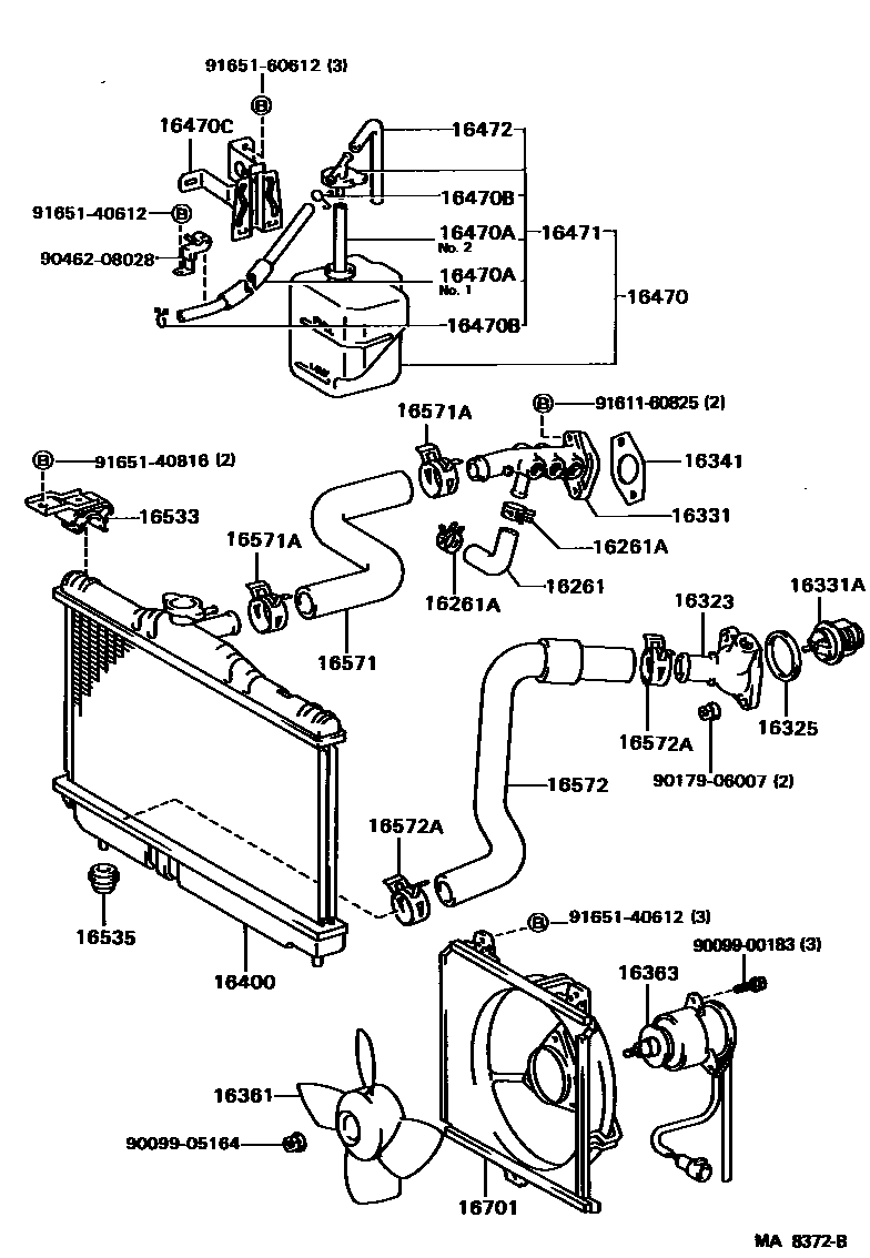 1603 — RADIATOR & WATER OUTLET