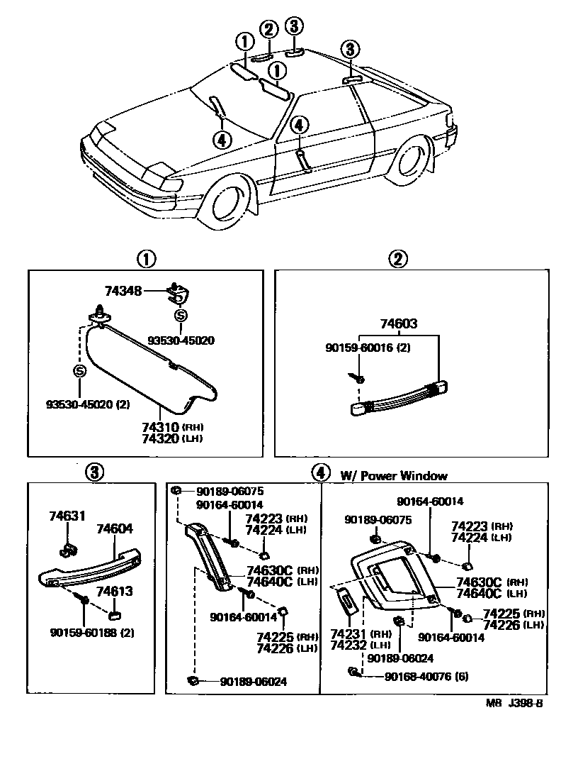 7401 — ARMREST & VISOR