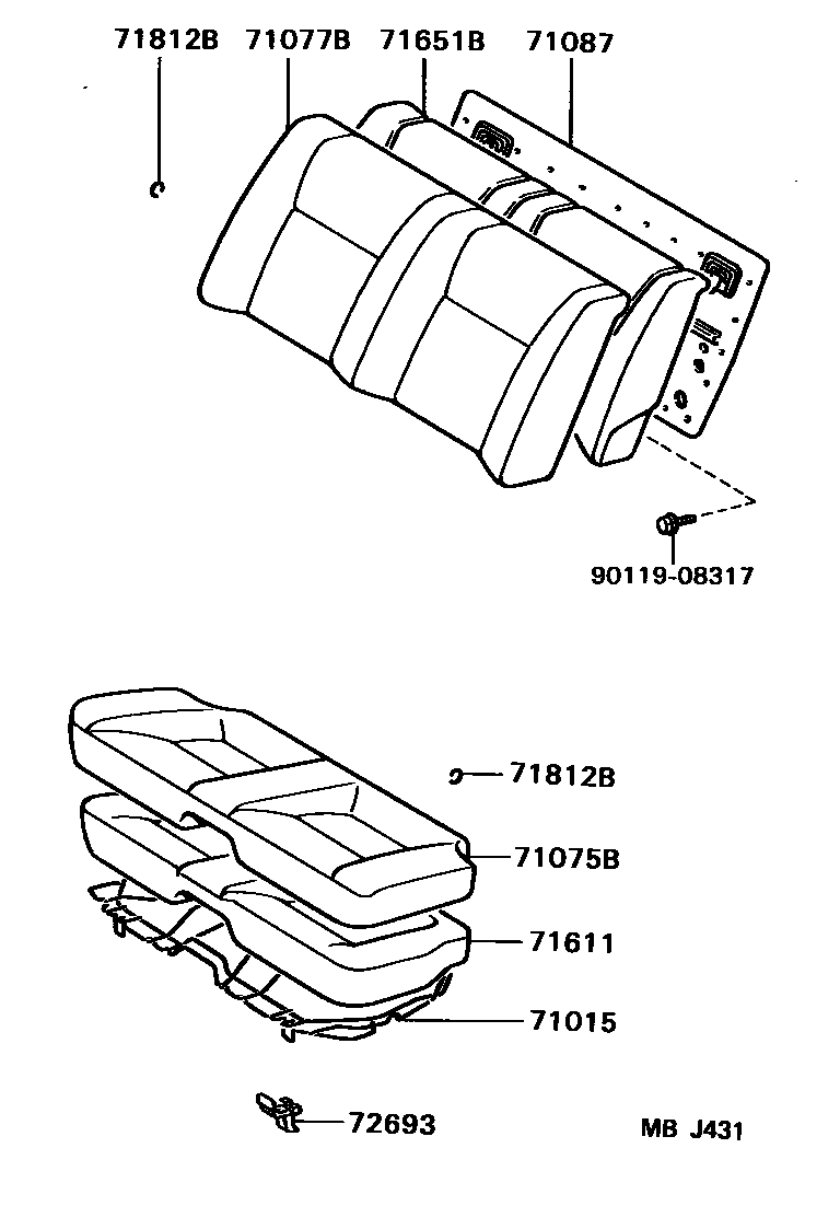 7102 — REAR SEAT & SEAT TRACK
