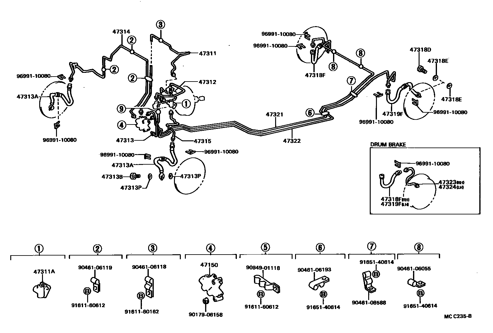 4708 — BRAKE TUBE & CLAMP