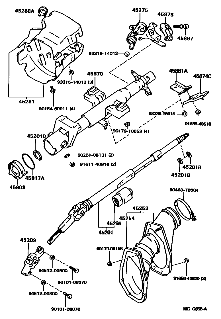 4501 — STEERING COLUMN & SHAFT