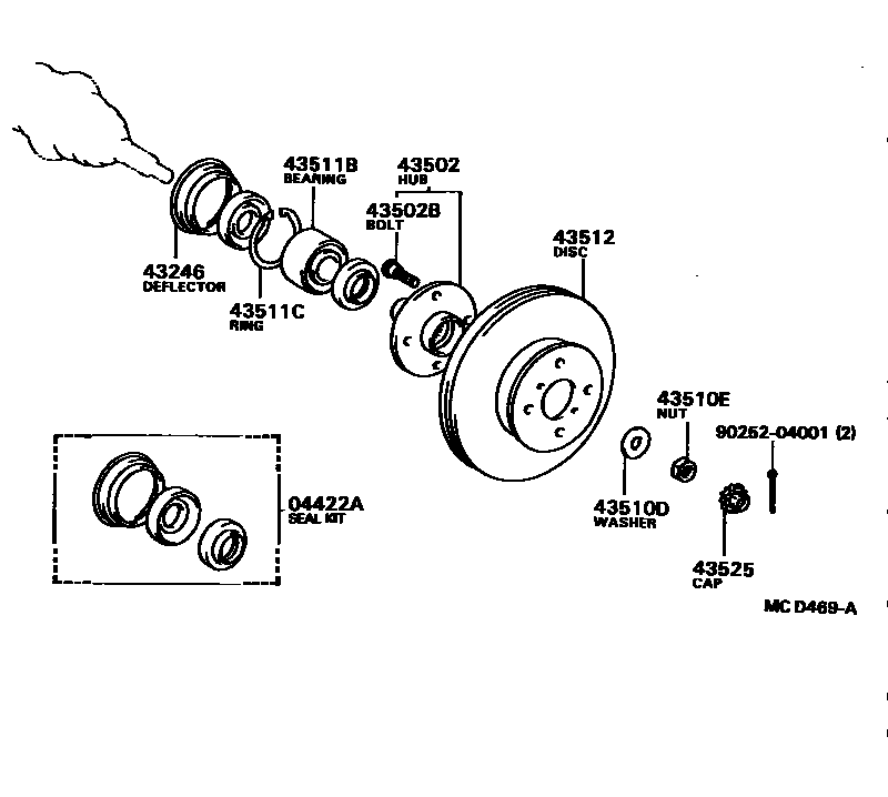 4303 — FRONT AXLE HUB