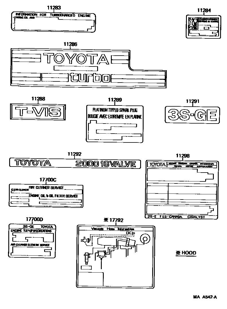 1709 — CAUTION PLATE & NAME PLATE (ENGINE)
