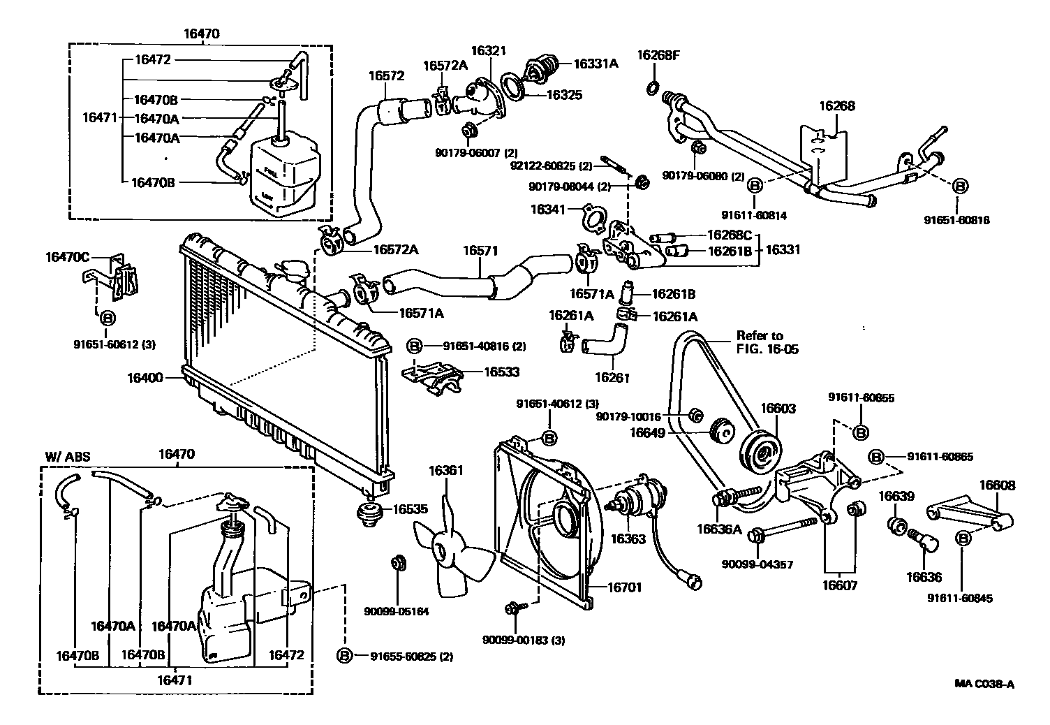 1603 — RADIATOR & WATER OUTLET
