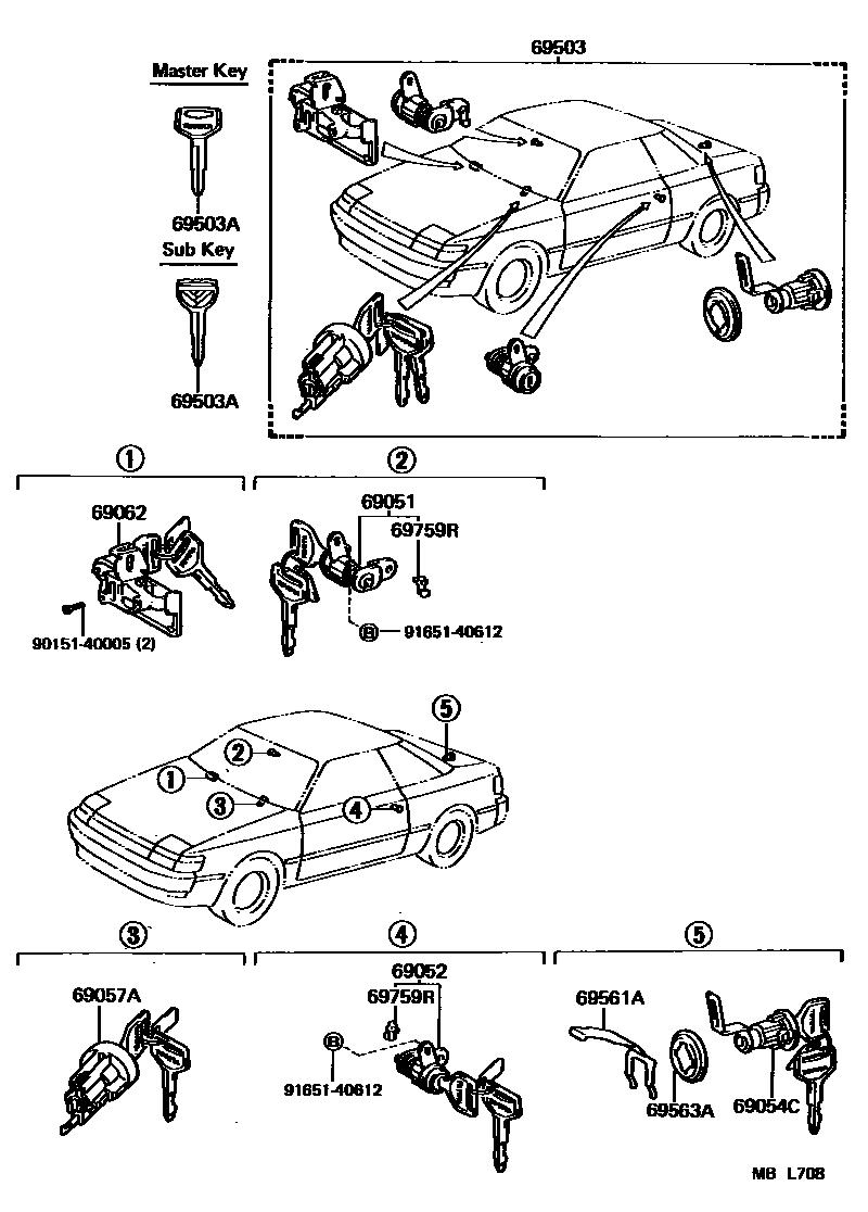 6712 — LOCK CYLINDER SET