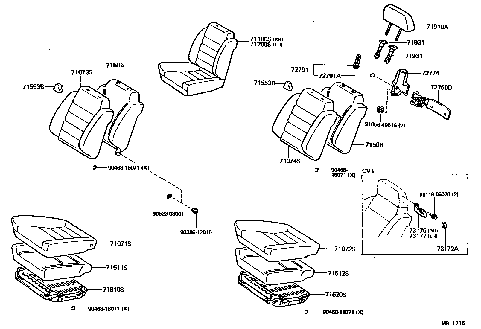7101 — FRONT SEAT & SEAT TRACK