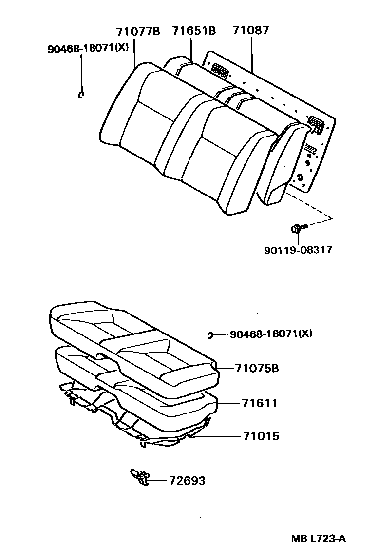 7102 — REAR SEAT & SEAT TRACK