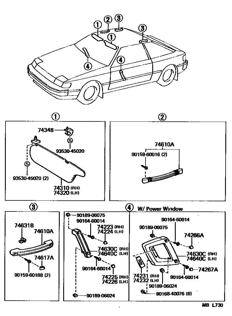 7401 — ARMREST & VISOR