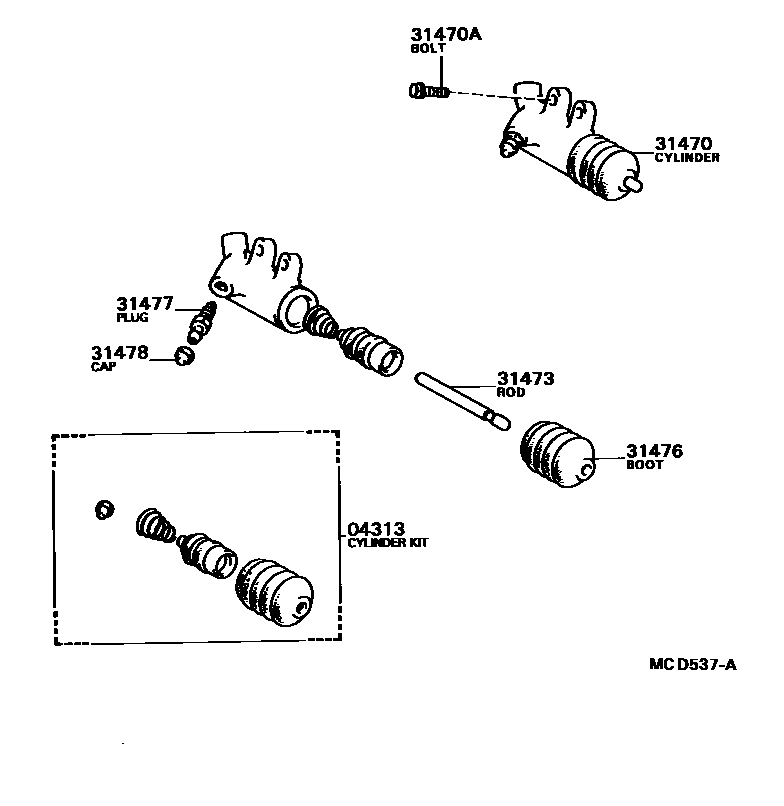 3105 — CLUTCH RELEASE CYLINDER