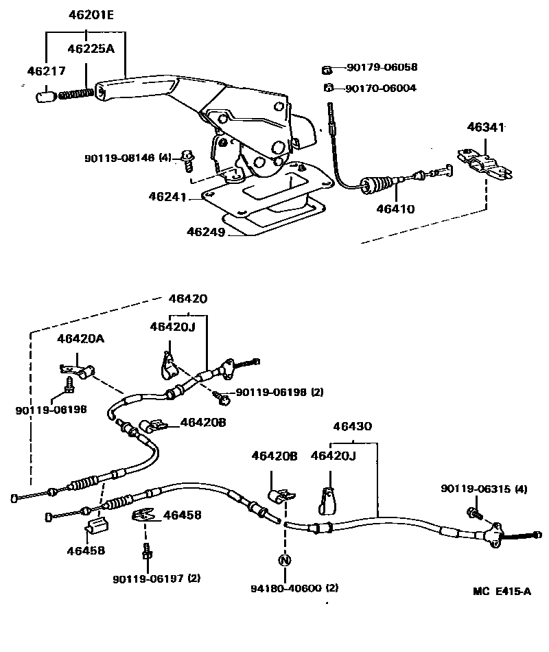 4601 — PARKING BRAKE & CABLE