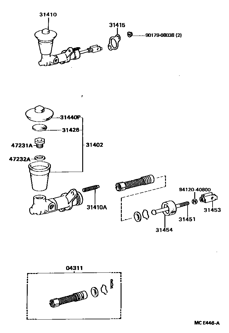 3103 — CLUTCH MASTER CYLINDER