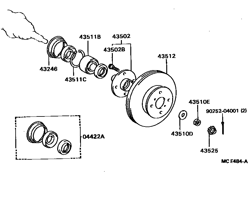 4303 — FRONT AXLE HUB