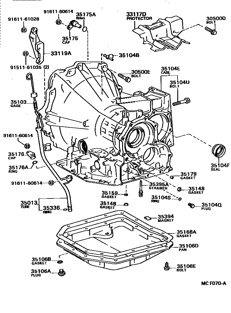 3503 — TRANSMISSION CASE & OIL PAN (ATM)