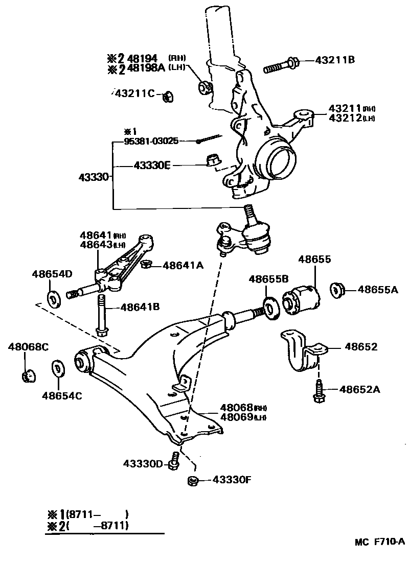 4802 — FRONT AXLE ARM & STEERING KNUCKLE