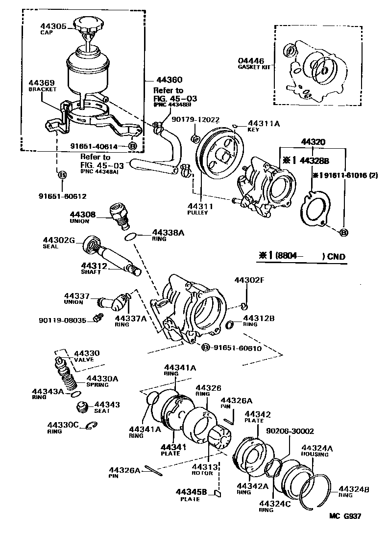 4502 — VANE PUMP & RESERVOIR (POWER STEERING)