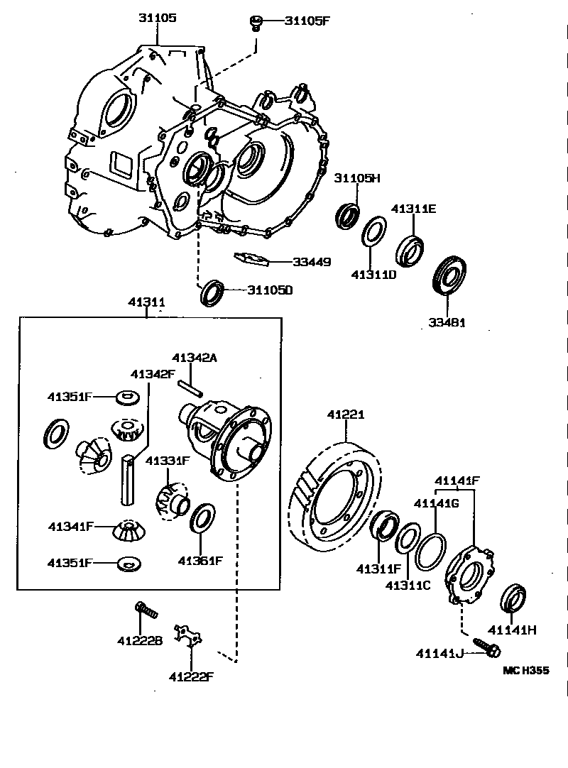 4301 — FRONT AXLE HOUSING & DIFFERENTIAL