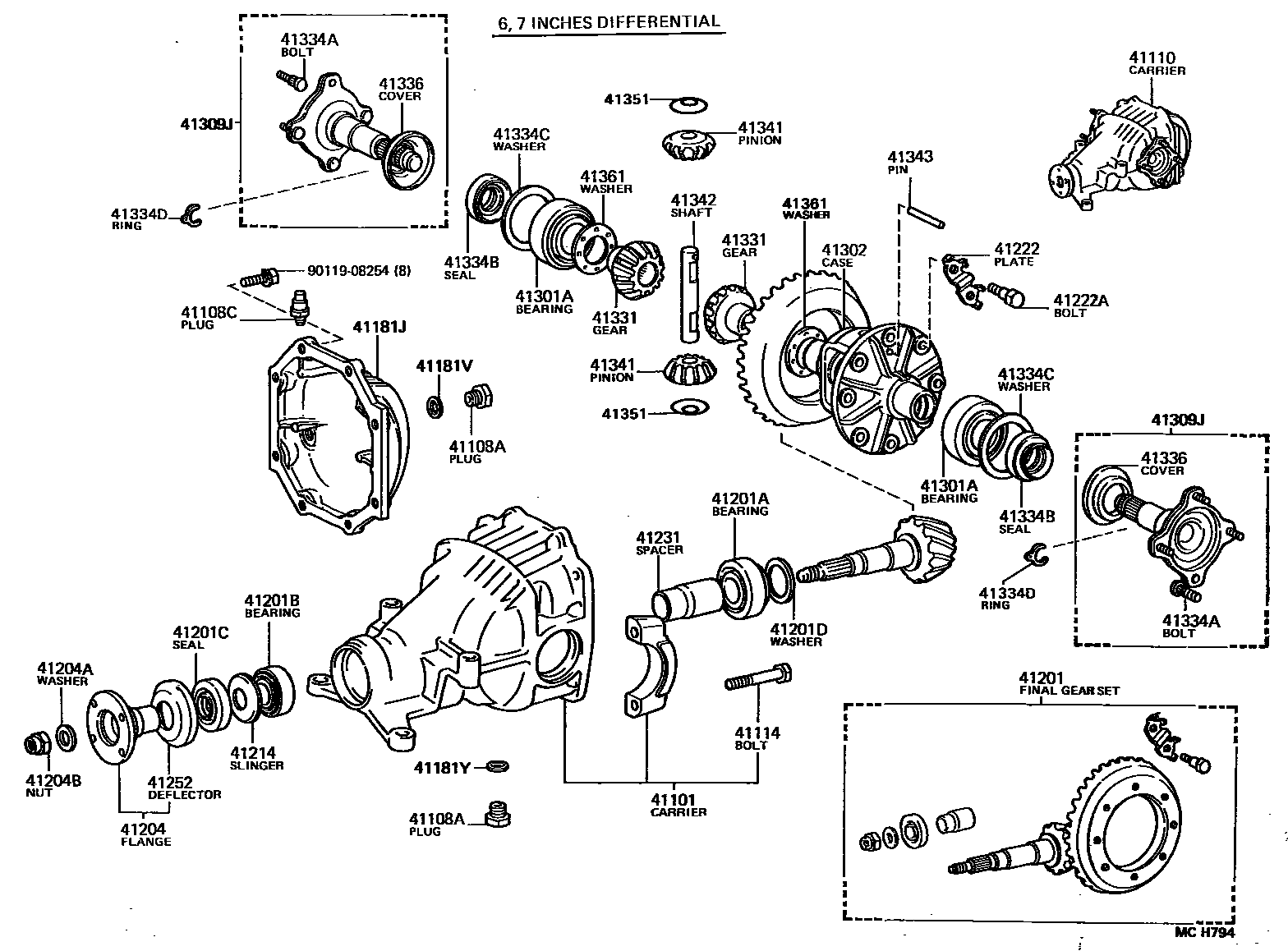 4101 — REAR AXLE HOUSING & DIFFERENTIAL