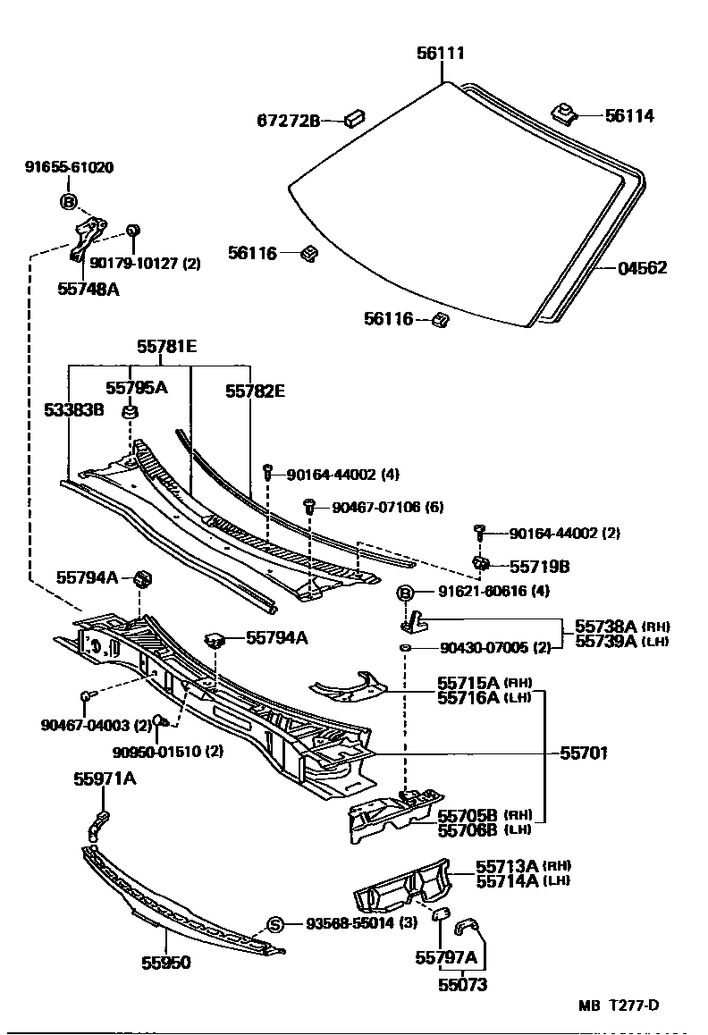 5503 — COWL PANEL & WINDSHIELD GLASS