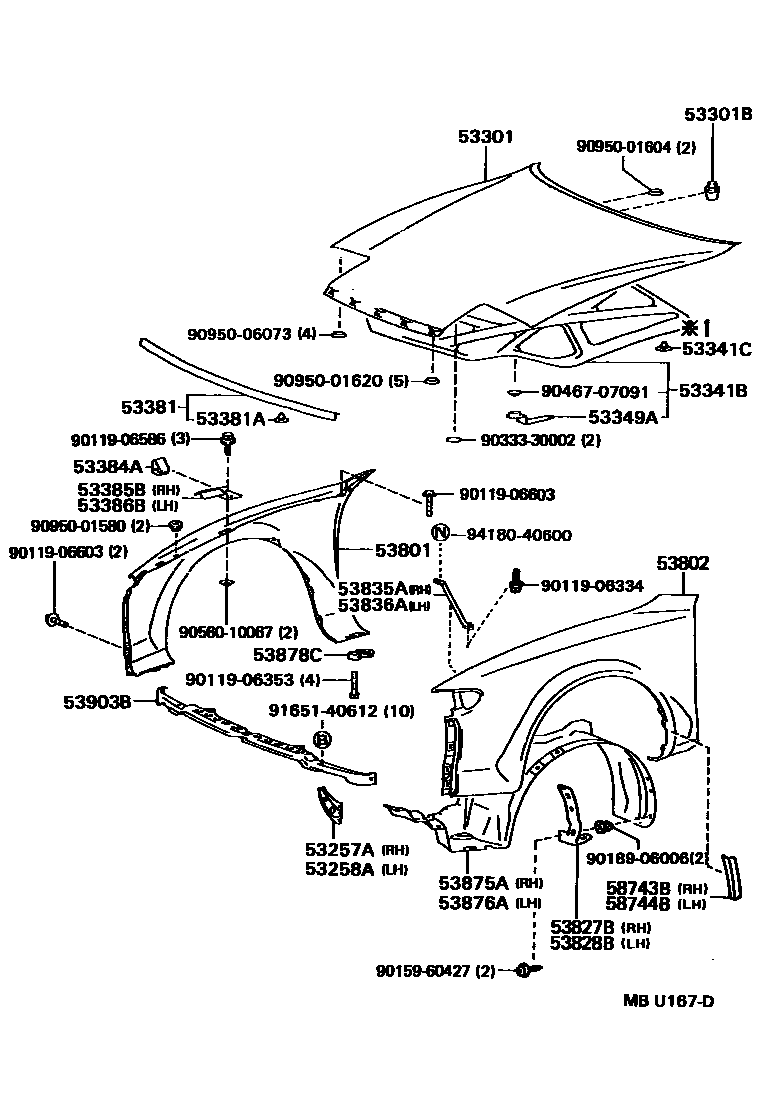 5302 — HOOD & FRONT FENDER