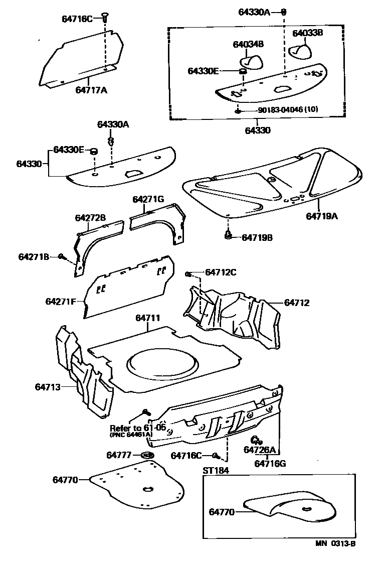6403 — PACKAGE TRAY PANEL & LUGGAGE COMPARTMENT MAT