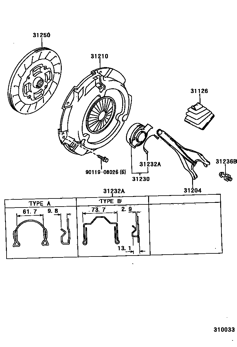 3101 — CLUTCH & RELEASE FORK