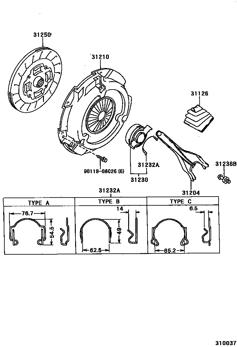 3101 — CLUTCH & RELEASE FORK
