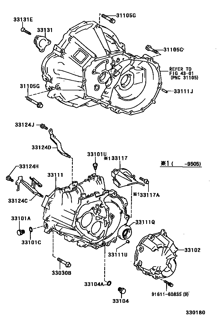 3302 — CLUTCH HOUSING & TRANSMISSION CASE (MTM)