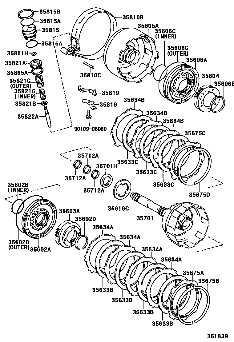 3507 — BRAKE BAND & MULTIPLE DISC CLUTCH (ATM)