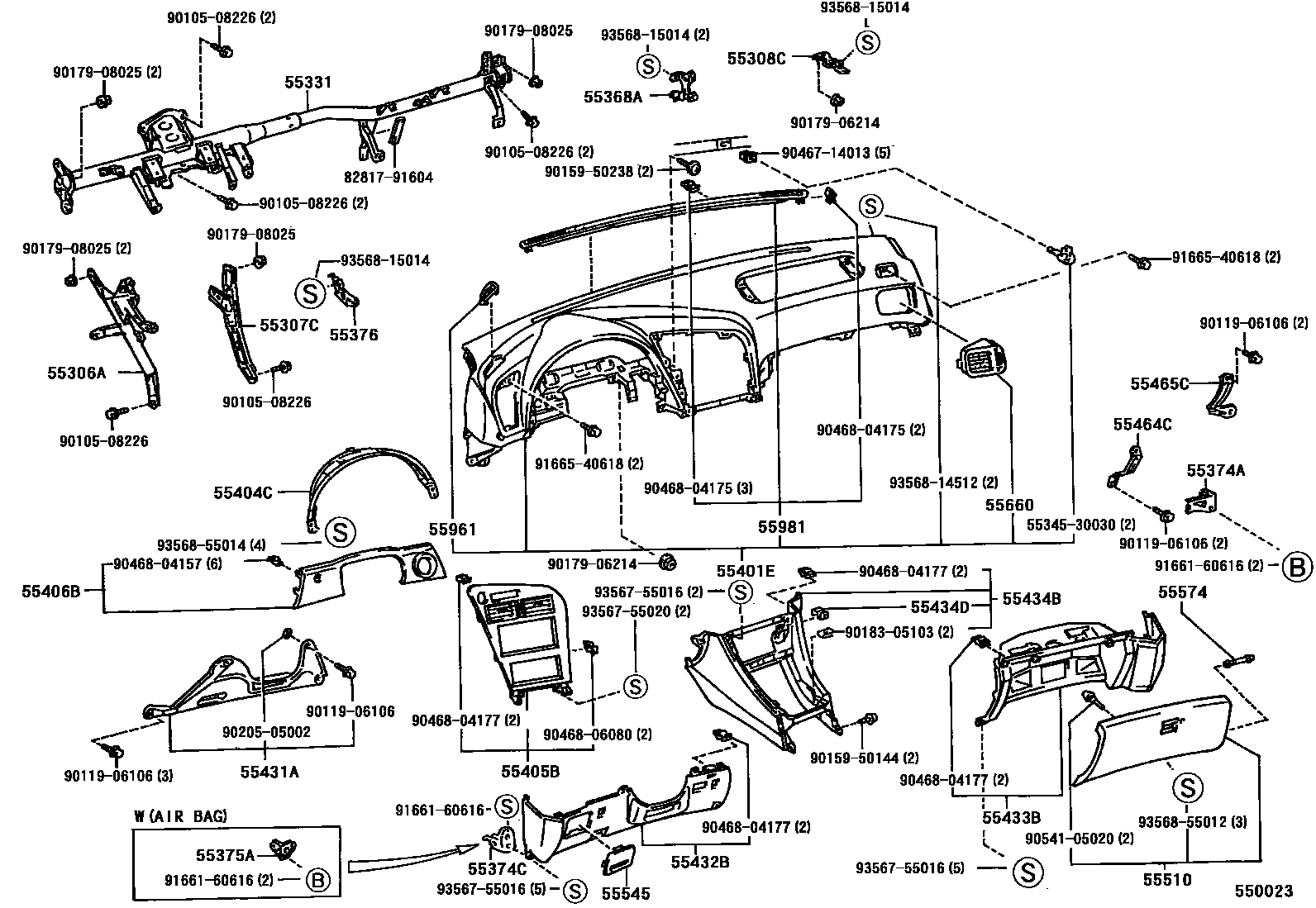 5501 — INSTRUMENT PANEL & GLOVE COMPARTMENT