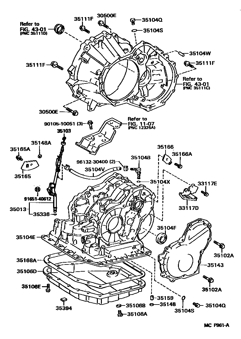 3503 — TRANSMISSION CASE & OIL PAN (ATM)