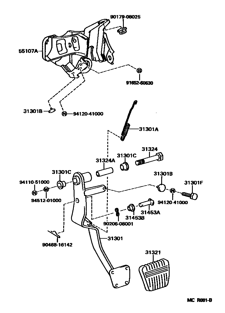 3102 — CLUTCH PEDAL & FLEXIBLE HOSE