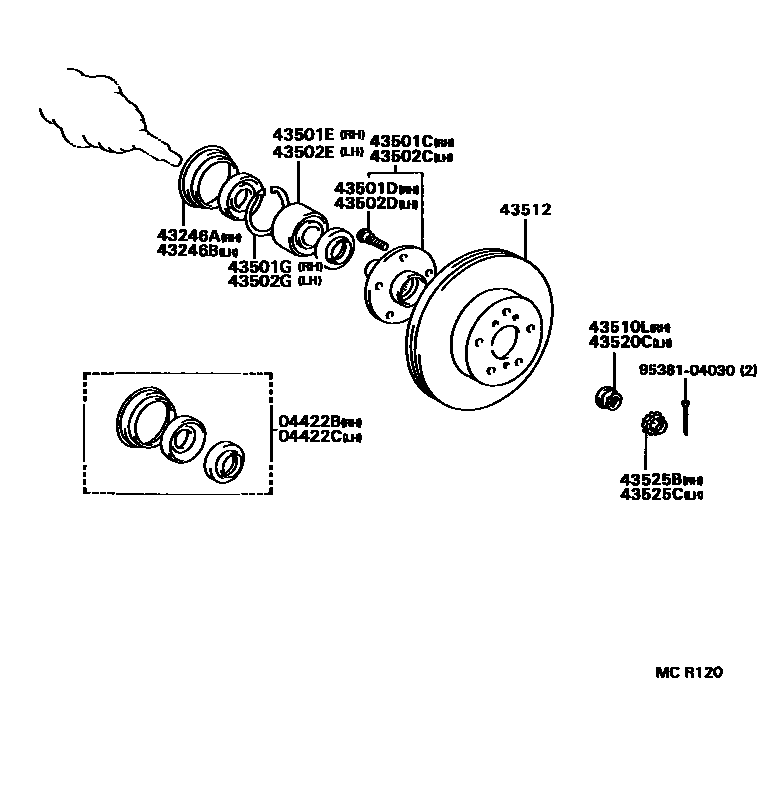 4303 — FRONT AXLE HUB