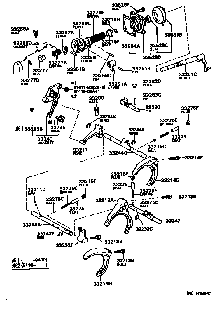 3307 — GEAR SHIFT FORK & LEVER SHAFT (MTM)