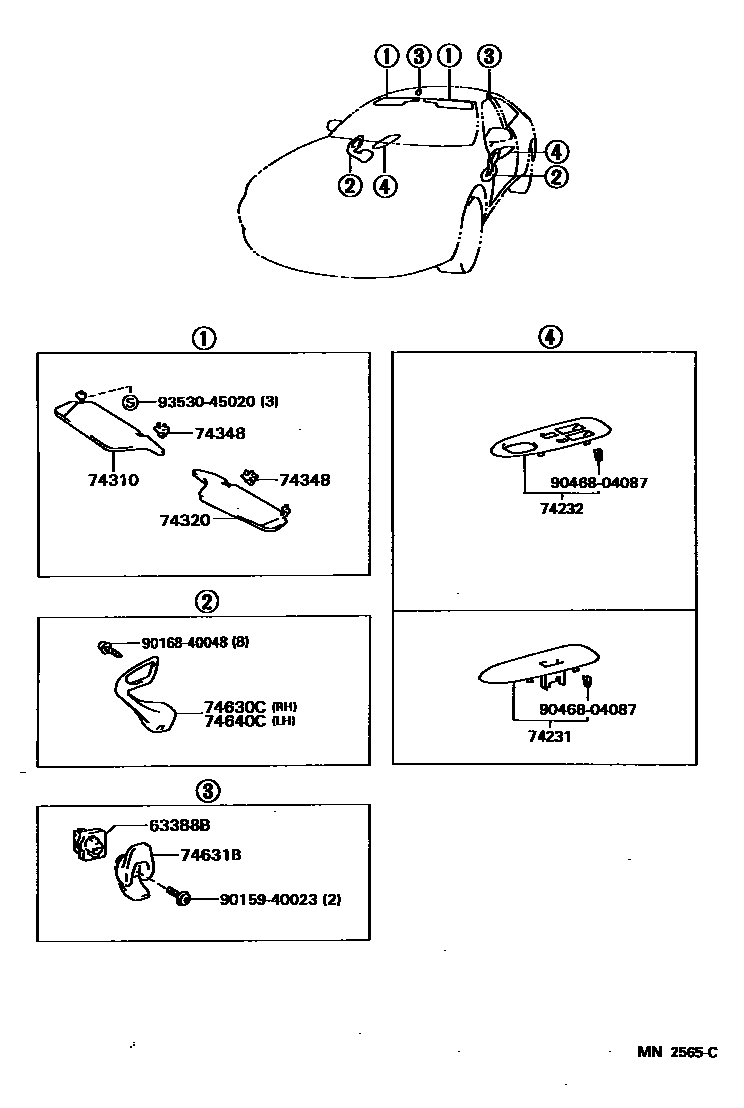 7401 — ARMREST & VISOR