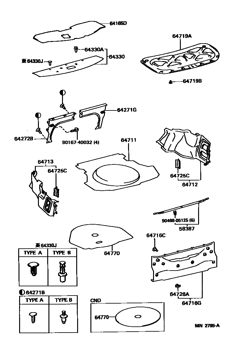 6403 — PACKAGE TRAY PANEL & LUGGAGE COMPARTMENT MAT