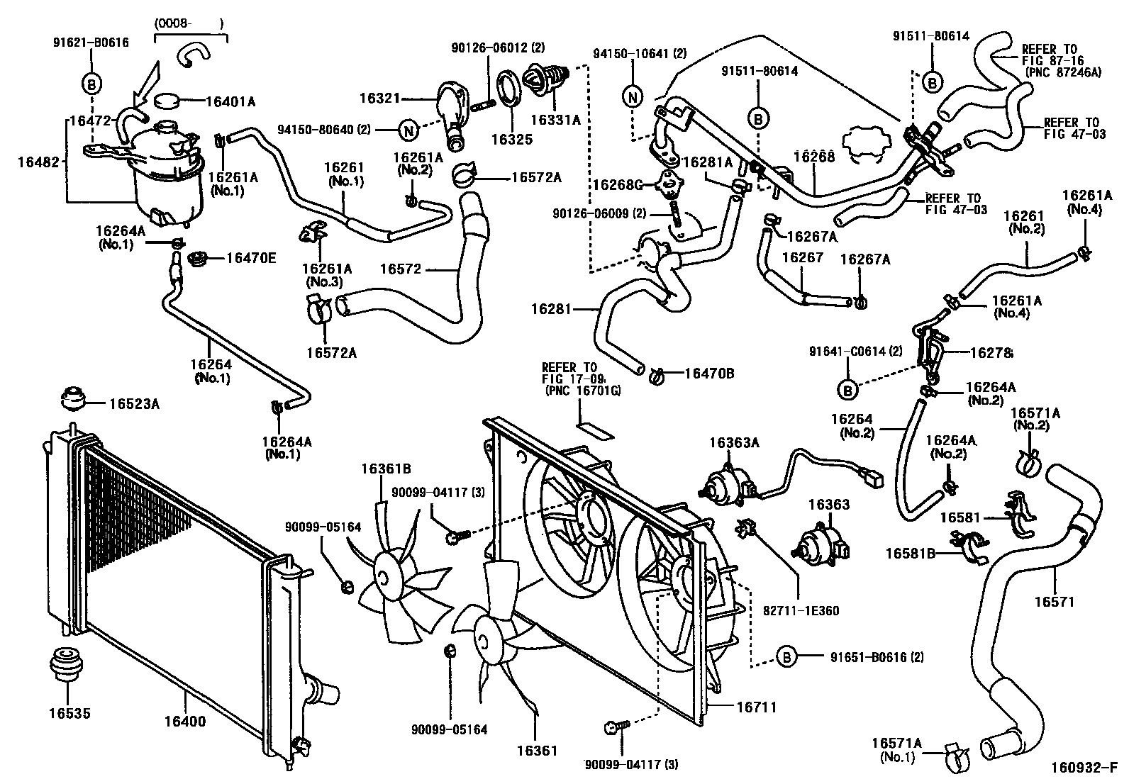 1603 — RADIATOR & WATER OUTLET