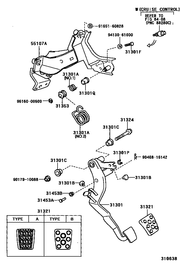 3102 — CLUTCH PEDAL & FLEXIBLE HOSE