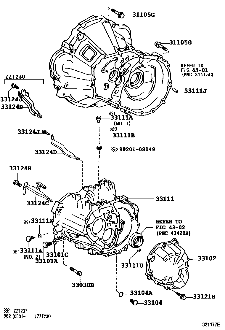 3302 — CLUTCH HOUSING & TRANSMISSION CASE (MTM)