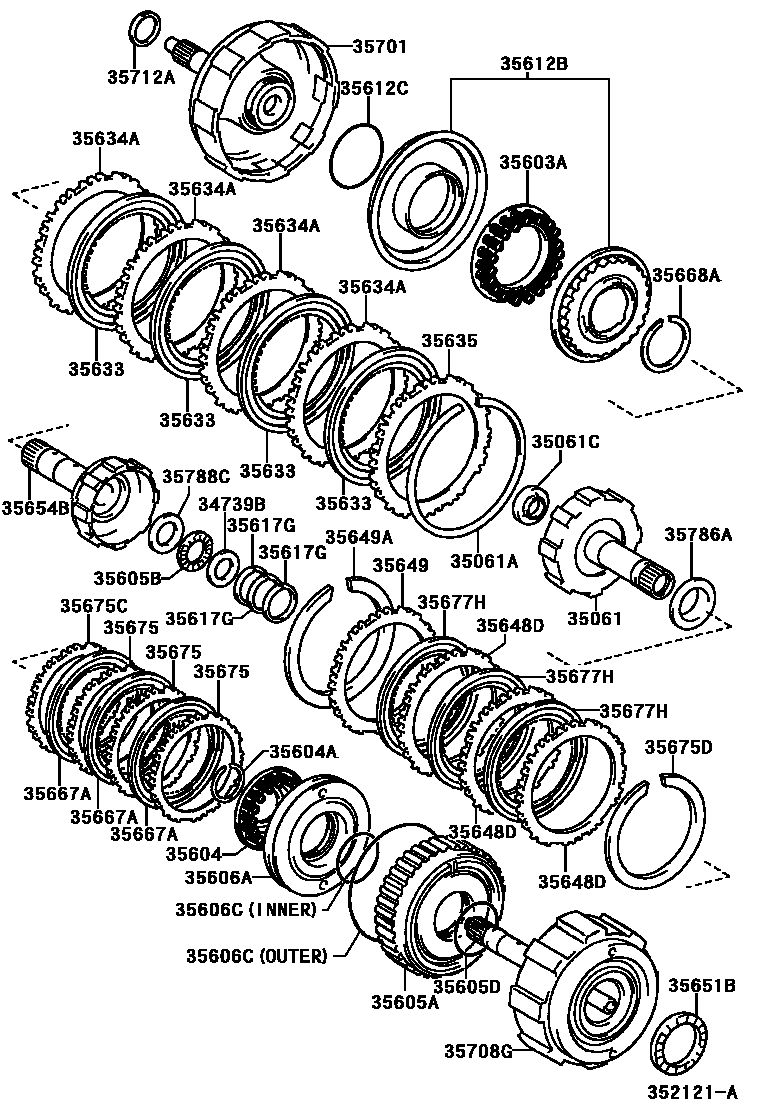 3507 — BRAKE BAND & MULTIPLE DISC CLUTCH (ATM)