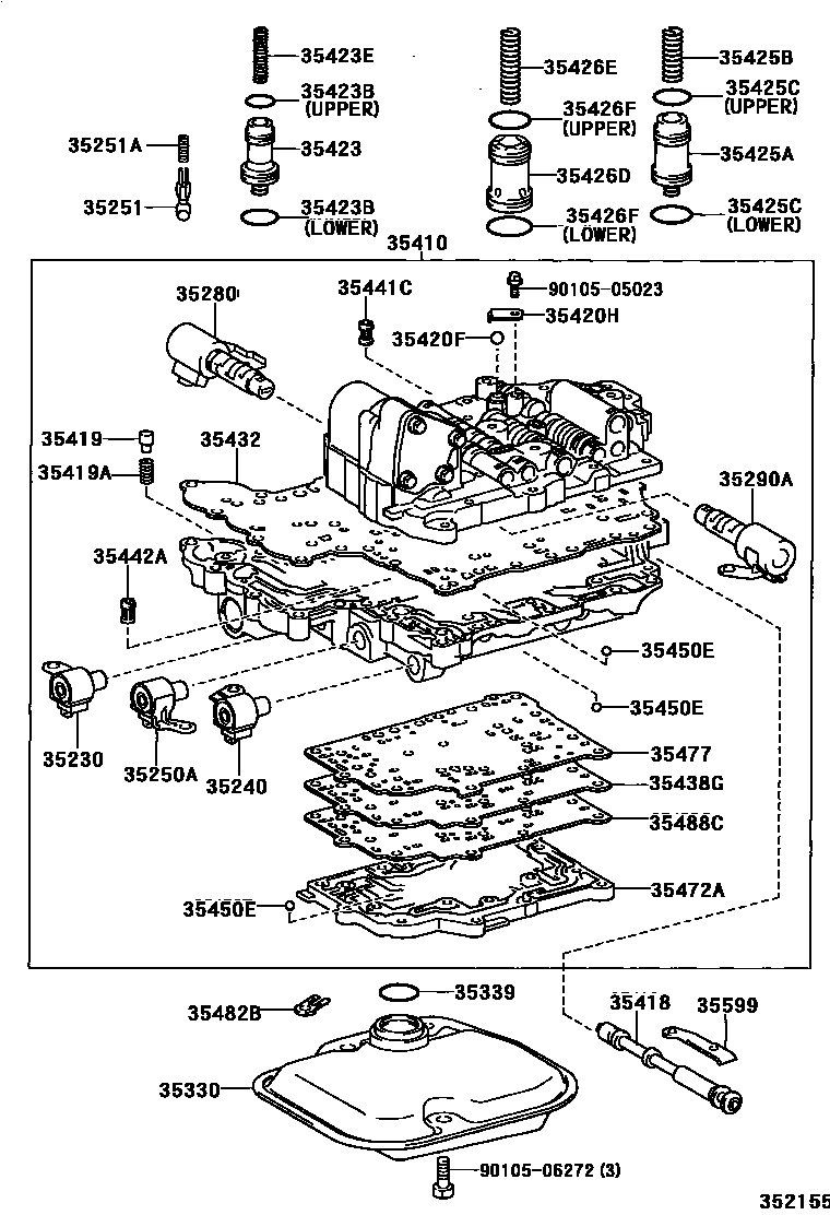 3512 — VALVE BODY & OIL STRAINER (ATM)