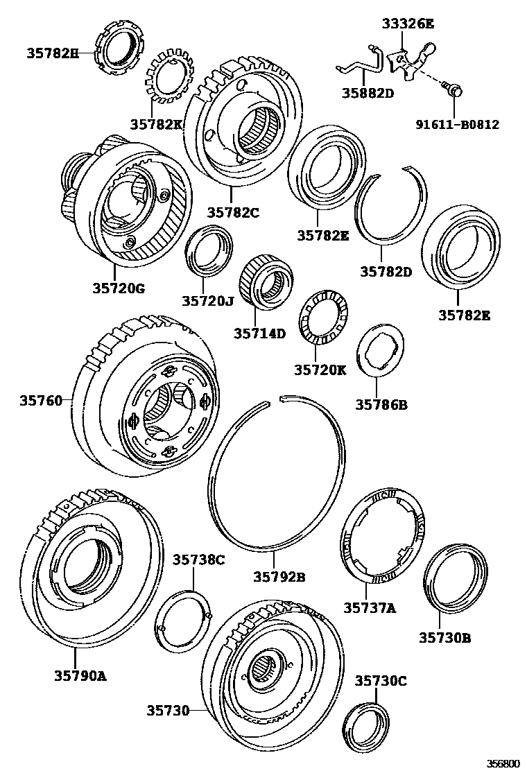 3510 — PLANETARY GEAR, REVERSE PISTON & COUNTER GEAR(ATM)
