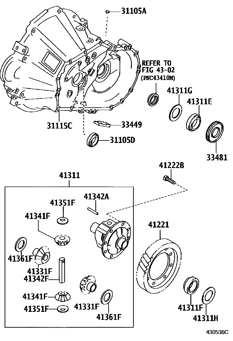 4301 — FRONT AXLE HOUSING & DIFFERENTIAL