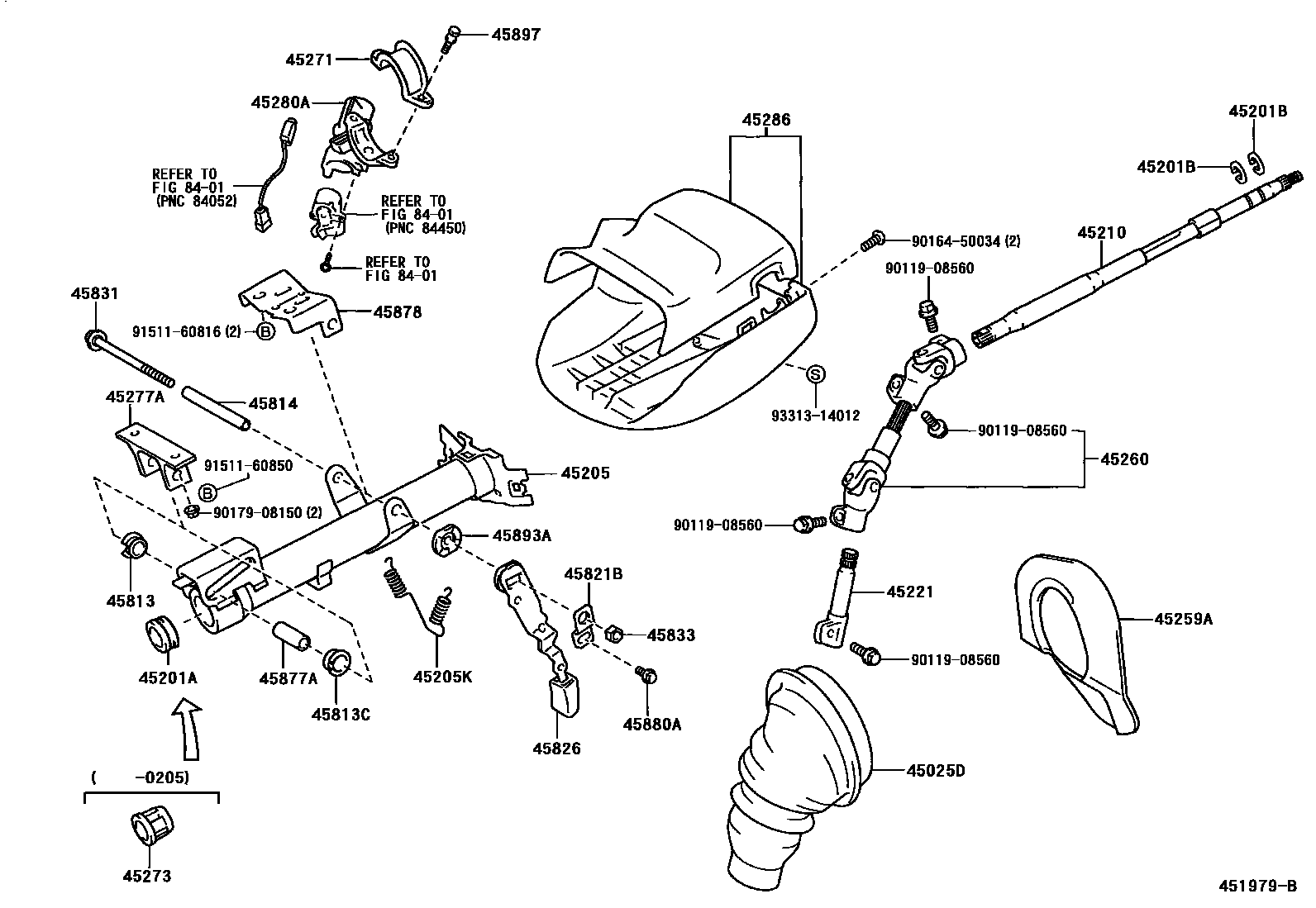 4501 — STEERING COLUMN & SHAFT