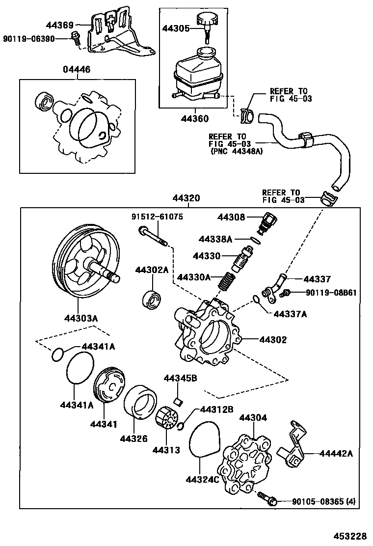 4502 — VANE PUMP & RESERVOIR (POWER STEERING)