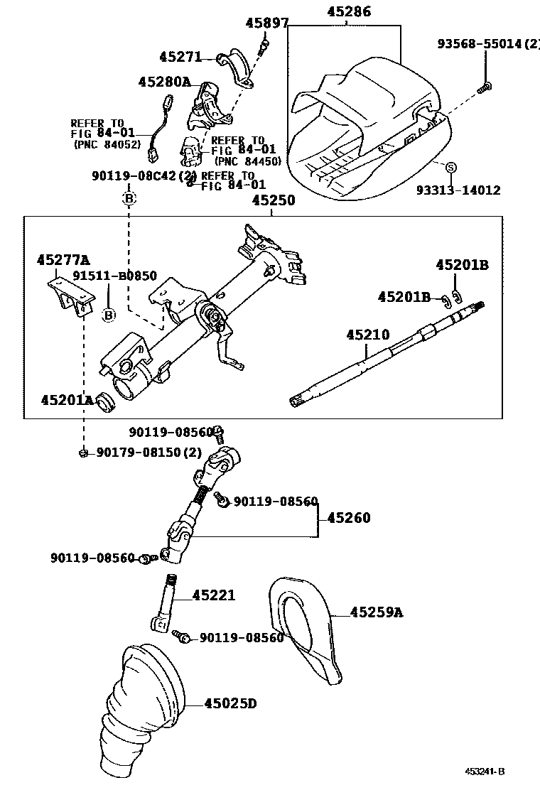 4501 — STEERING COLUMN & SHAFT