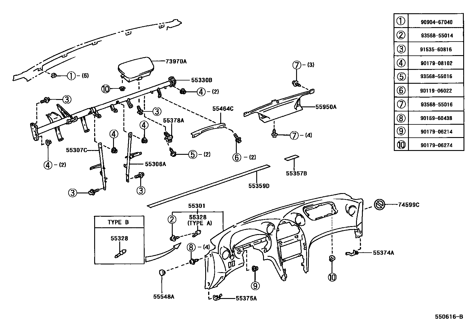 5501 — INSTRUMENT PANEL & GLOVE COMPARTMENT