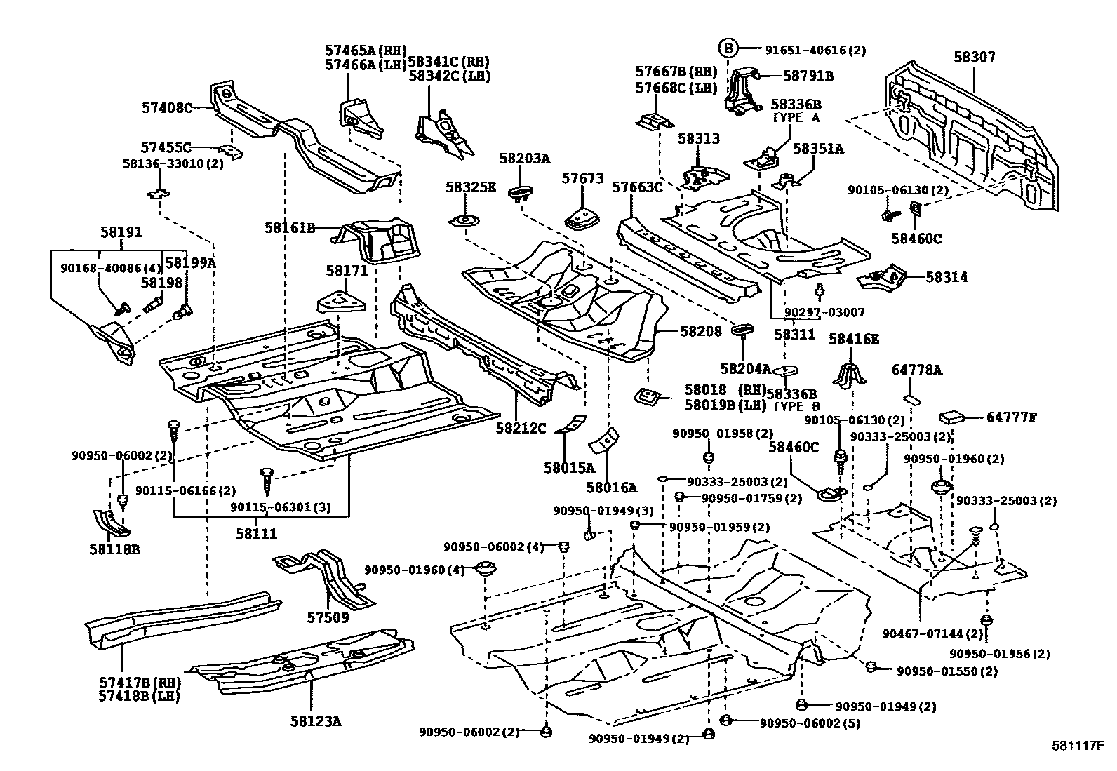 5801 — FLOOR PAN & LOWER BACK PANEL