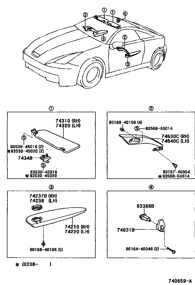 7401 — ARMREST & VISOR