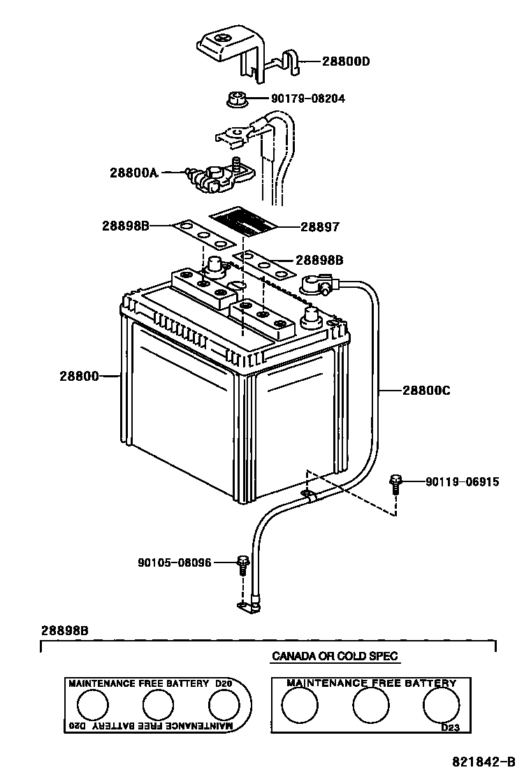 8201 — BATTERY & BATTERY CABLE