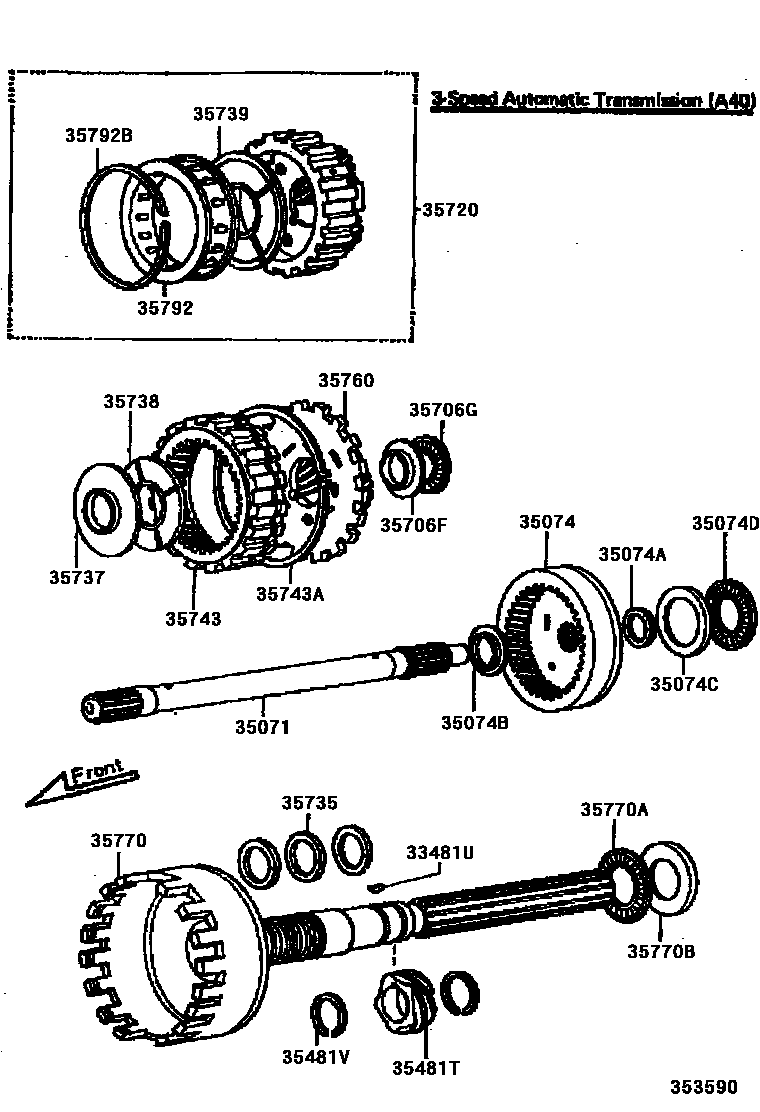 3510 — PLANETARY GEAR, REVERSE PISTON & COUNTER GEAR(ATM)